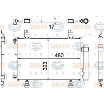Condenseur, climatisation HELLA 8FC 351 304-431