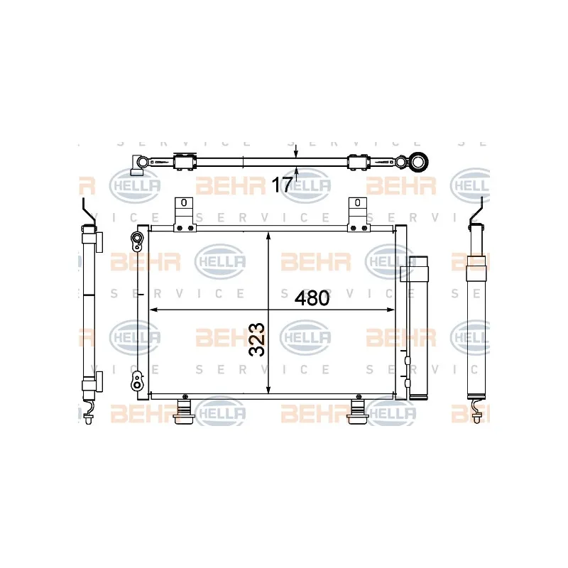 Condenseur, climatisation HELLA 8FC 351 304-431