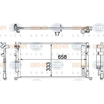 Condenseur, climatisation HELLA 8FC 351 304-441