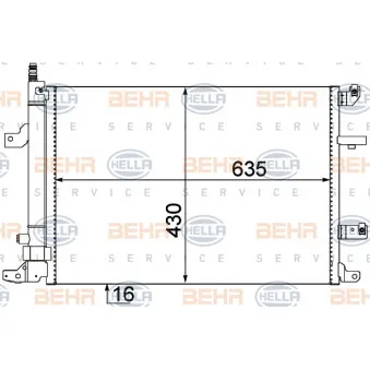Condenseur, climatisation HELLA 8FC 351 304-451