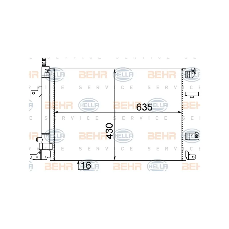 Condenseur, climatisation HELLA 8FC 351 304-451