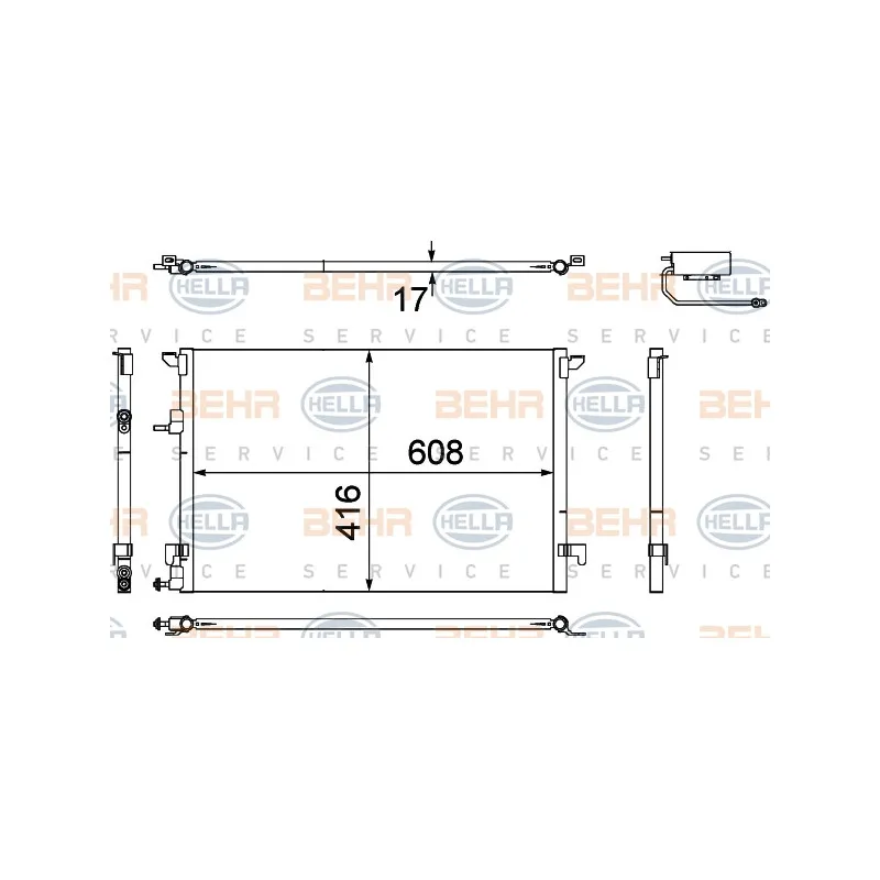 Condenseur, climatisation HELLA 8FC 351 304-471