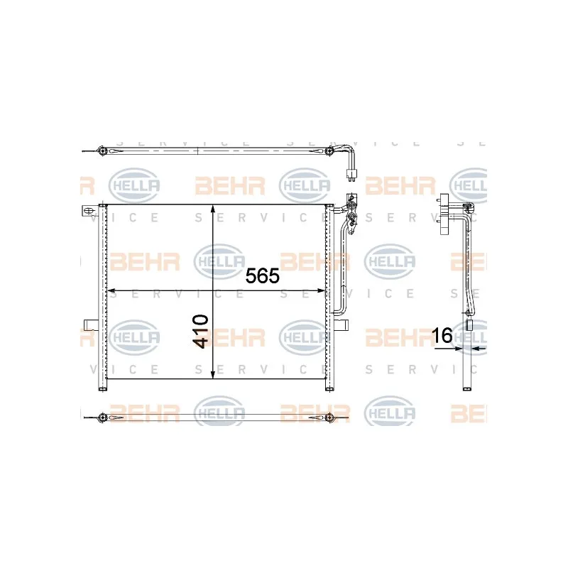 Condenseur, climatisation HELLA 8FC 351 304-511