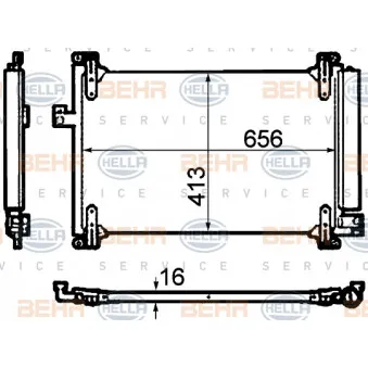 Condenseur, climatisation HELLA 8FC 351 304-711