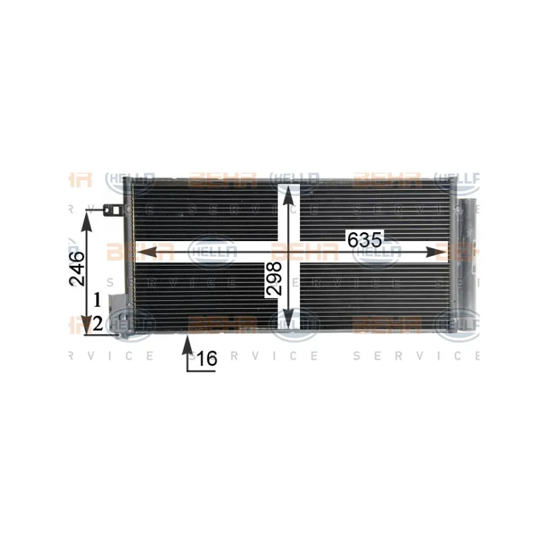 Condenseur, climatisation HELLA 8FC 351 304-724