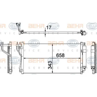 Condenseur, climatisation HELLA 8FC 351 304-731