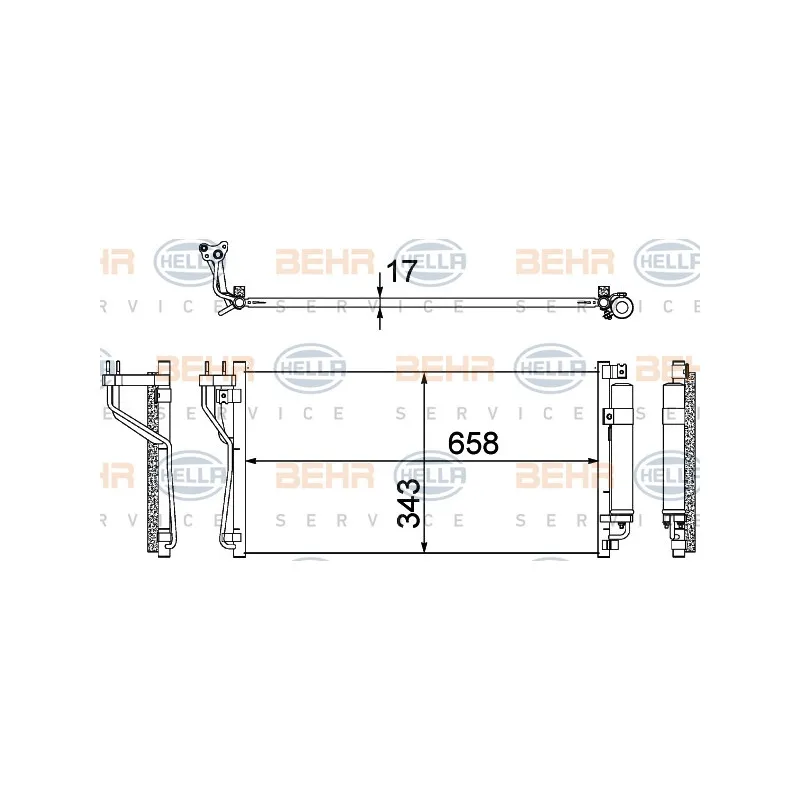 Condenseur, climatisation HELLA 8FC 351 304-731