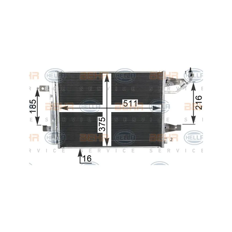 Condenseur, climatisation HELLA 8FC 351 304-764