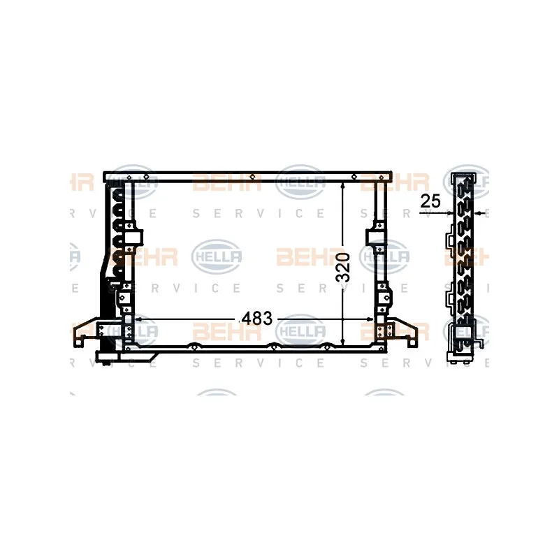 Condenseur, climatisation HELLA 8FC 351 305-071