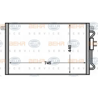 Condenseur, climatisation HELLA 8FC 351 305-191
