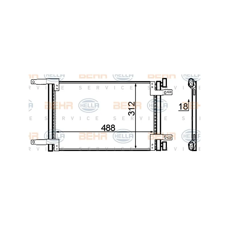 Condenseur, climatisation HELLA 8FC 351 305-421