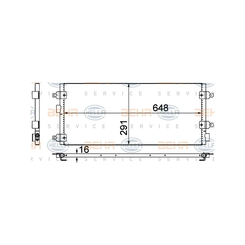 Condenseur, climatisation HELLA 8FC 351 306-041