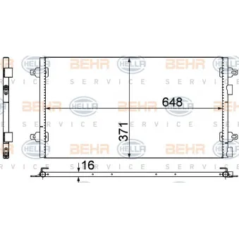 Condenseur, climatisation HELLA 8FC 351 306-051