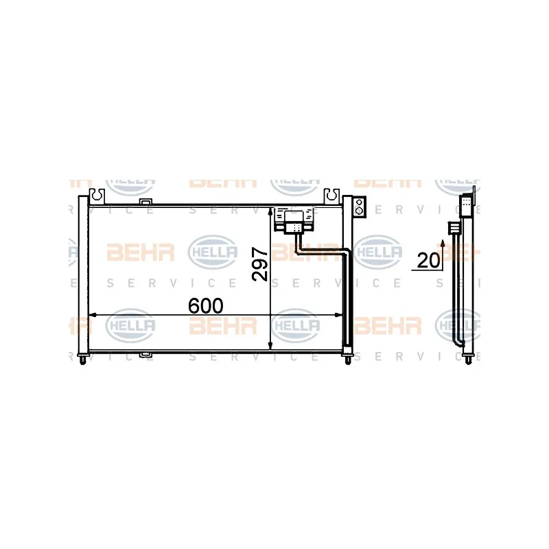 Condenseur, climatisation HELLA 8FC 351 306-141