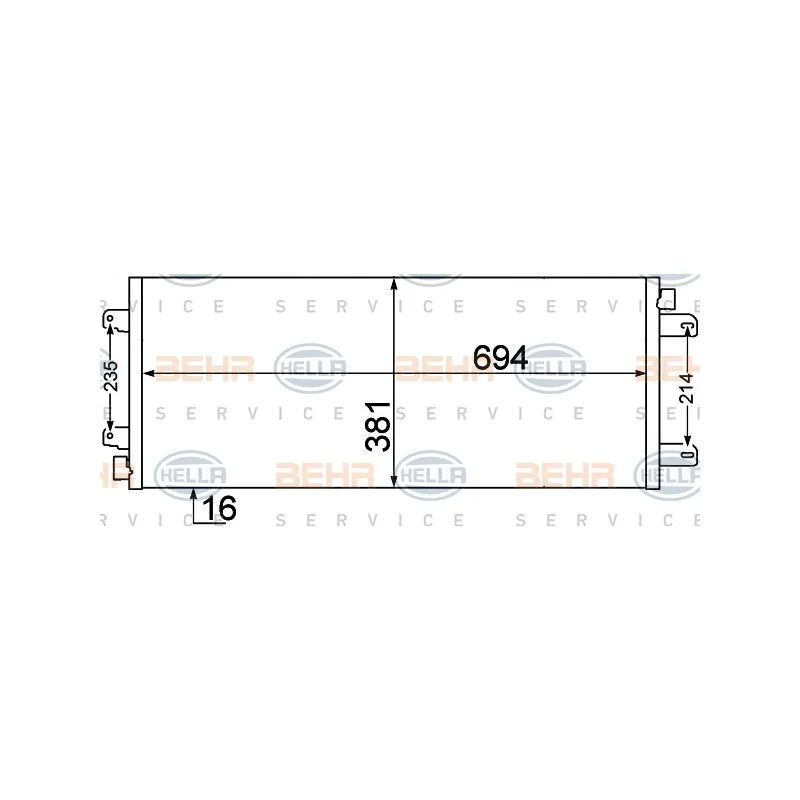 Condenseur, climatisation HELLA 8FC 351 306-651