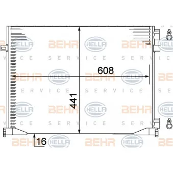 Condenseur, climatisation HELLA 8FC 351 306-661