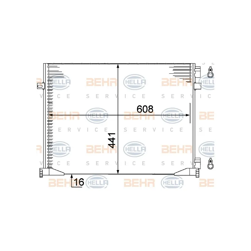 Condenseur, climatisation HELLA 8FC 351 306-661
