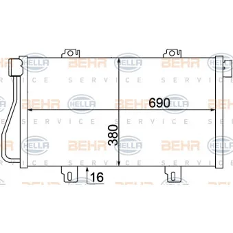 Condenseur, climatisation HELLA 8FC 351 306-681