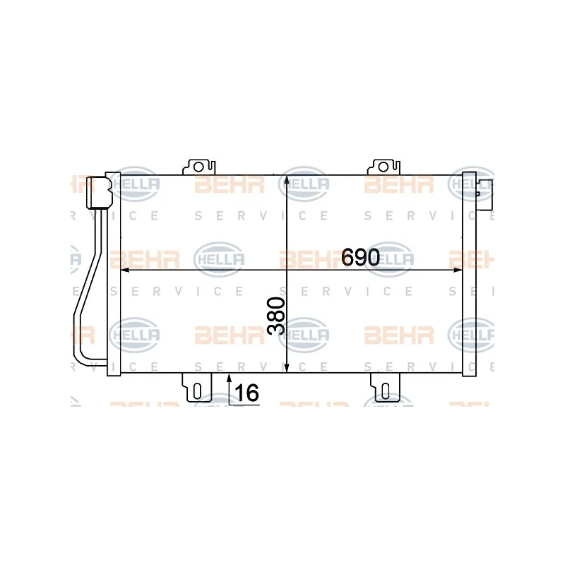 Condenseur, climatisation HELLA 8FC 351 306-681