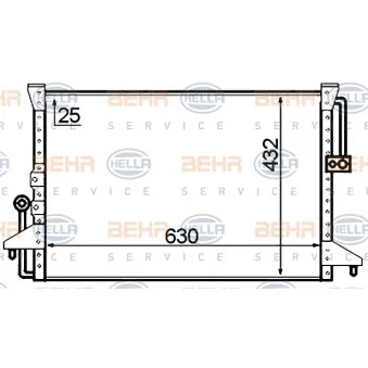 Condenseur, climatisation HELLA 8FC 351 307-141