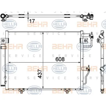 Condenseur, climatisation HELLA 8FC 351 307-371