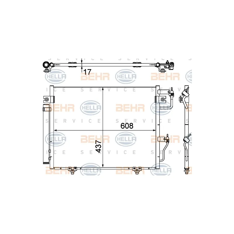 Condenseur, climatisation HELLA 8FC 351 307-371
