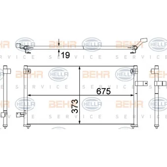 Condenseur, climatisation HELLA 8FC 351 307-381