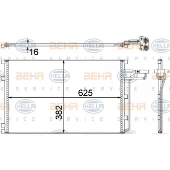 Condenseur, climatisation HELLA 8FC 351 307-621