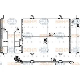 Condenseur, climatisation HELLA 8FC 351 307-711