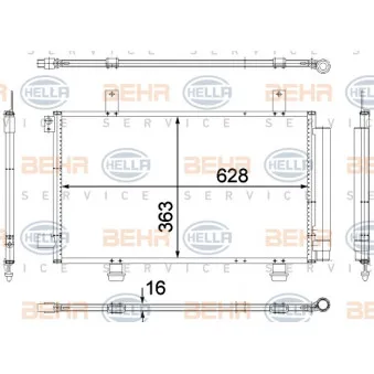 Condenseur, climatisation HELLA 8FC 351 307-741