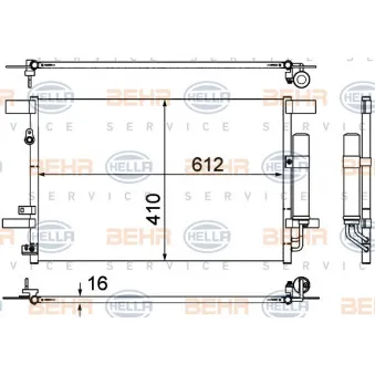 Condenseur, climatisation HELLA 8FC 351 307-751