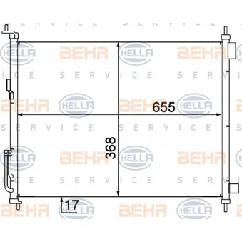 Condenseur, climatisation HELLA 8FC 351 307-781