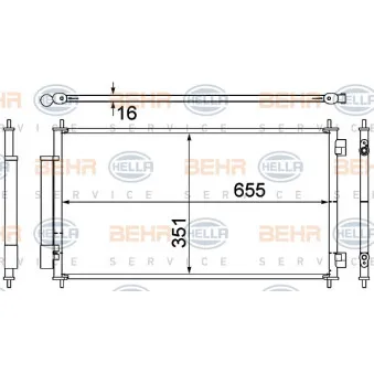 Condenseur, climatisation HELLA 8FC 351 308-781