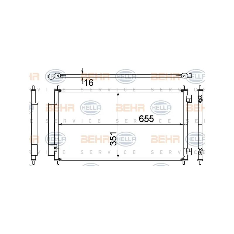 Condenseur, climatisation HELLA 8FC 351 308-781