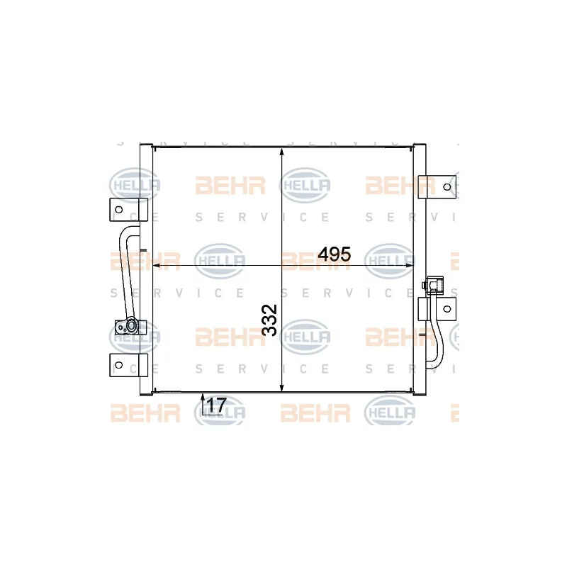 Condenseur, climatisation HELLA 8FC 351 309-101