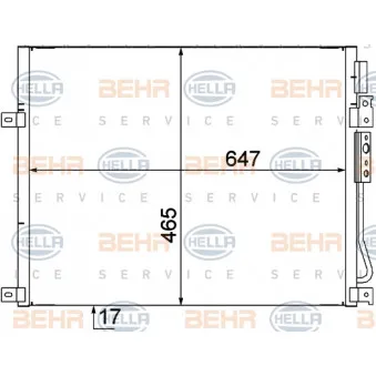Condenseur, climatisation HELLA 8FC 351 309-111