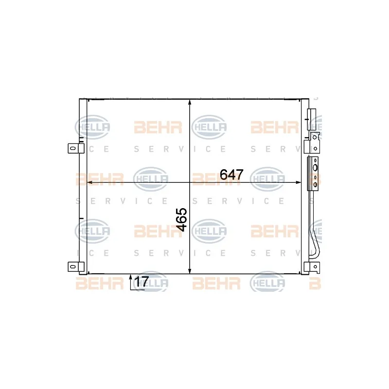 Condenseur, climatisation HELLA 8FC 351 309-111