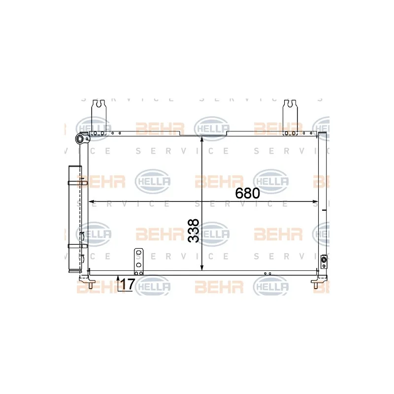 Condenseur, climatisation HELLA 8FC 351 309-121