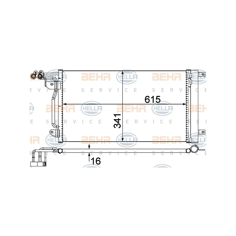 Condenseur, climatisation HELLA 8FC 351 309-134
