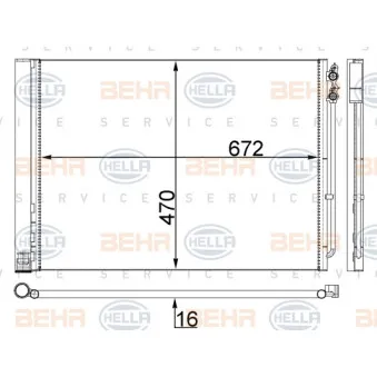 Condenseur, climatisation HELLA 8FC 351 309-144