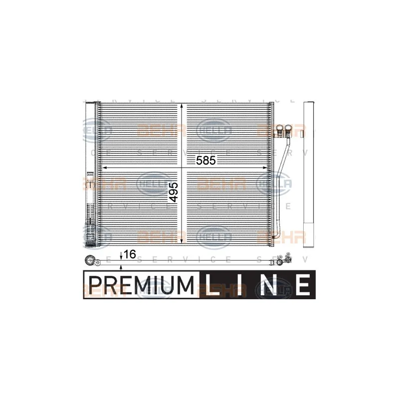 Condenseur, climatisation HELLA 8FC 351 309-151