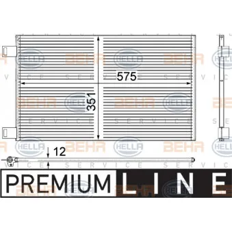 Condenseur, climatisation HELLA 8FC 351 309-161