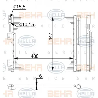 Condenseur, climatisation HELLA 8FC 351 309-184