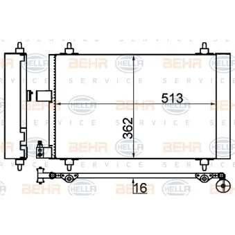 Condenseur, climatisation HELLA 8FC 351 309-331