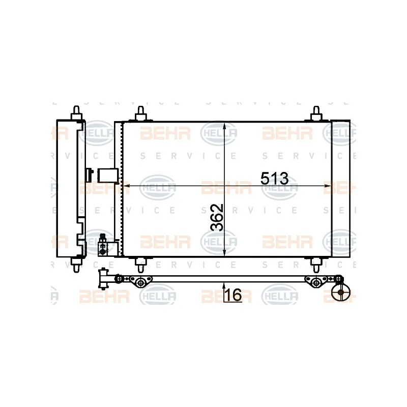 Condenseur, climatisation HELLA 8FC 351 309-331