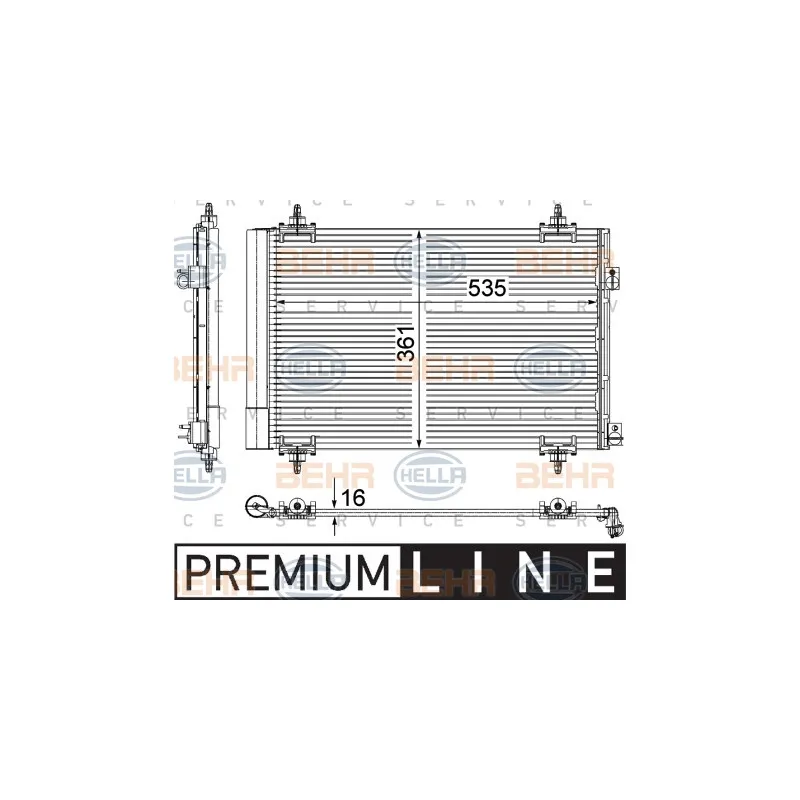Condenseur, climatisation HELLA 8FC 351 309-351