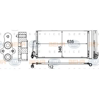 Condenseur, climatisation HELLA 8FC 351 309-384