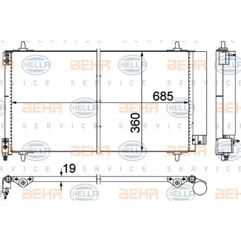 Condenseur, climatisation HELLA 8FC 351 309-401