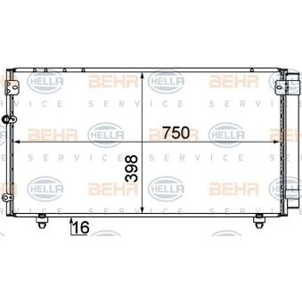 Condenseur, climatisation HELLA 8FC 351 310-171