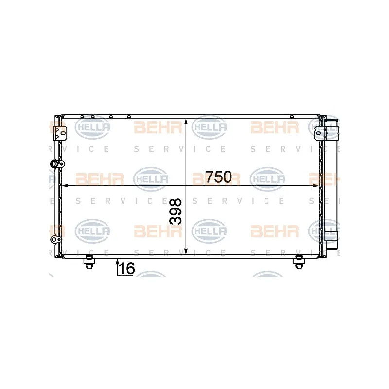 Condenseur, climatisation HELLA 8FC 351 310-171